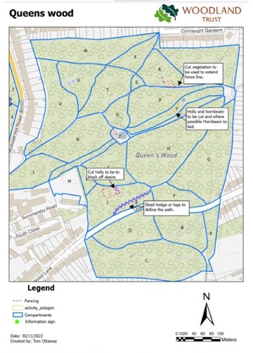 Map of Queens Wood